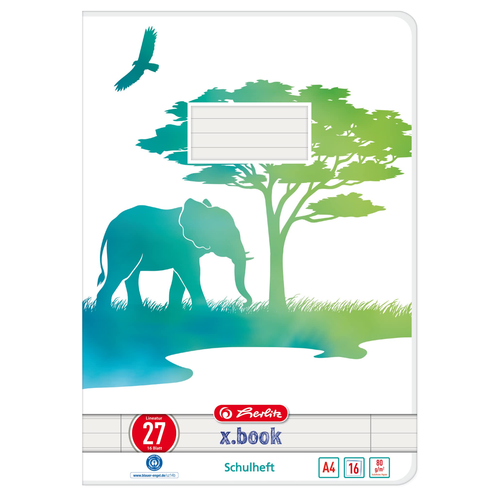 herlitz-hefte-a4-greenline-elefant-lin-25-16-blatt-10-st-ck image 5