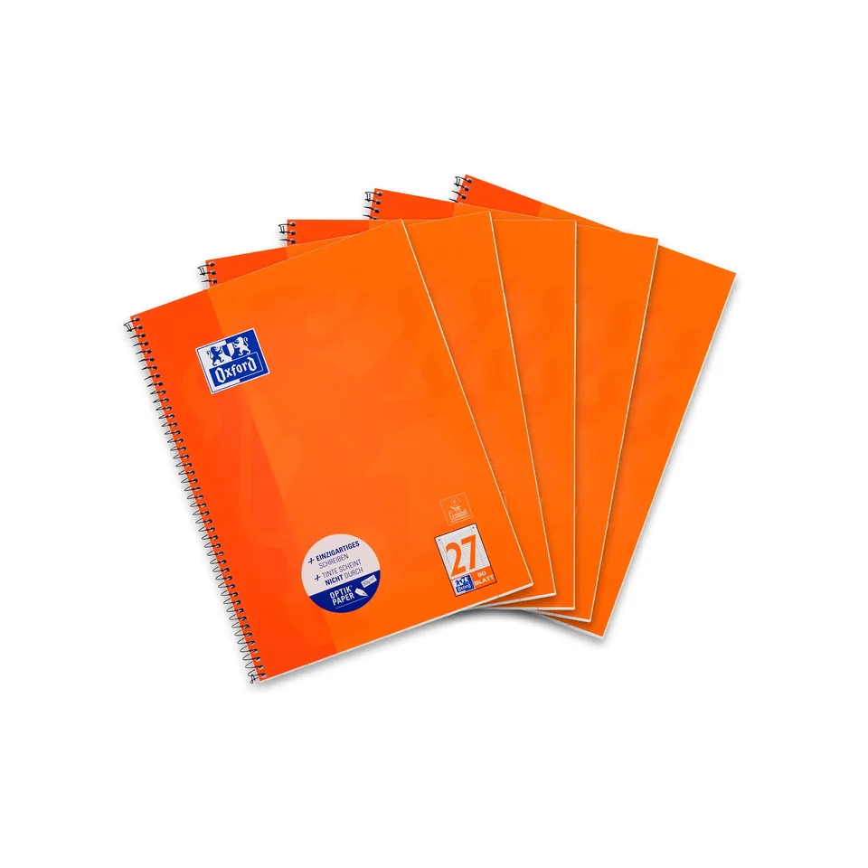 oxford-collegeblock-a4-liniert-lineatur-27-80-blatt-orange-5-st-ck image 1