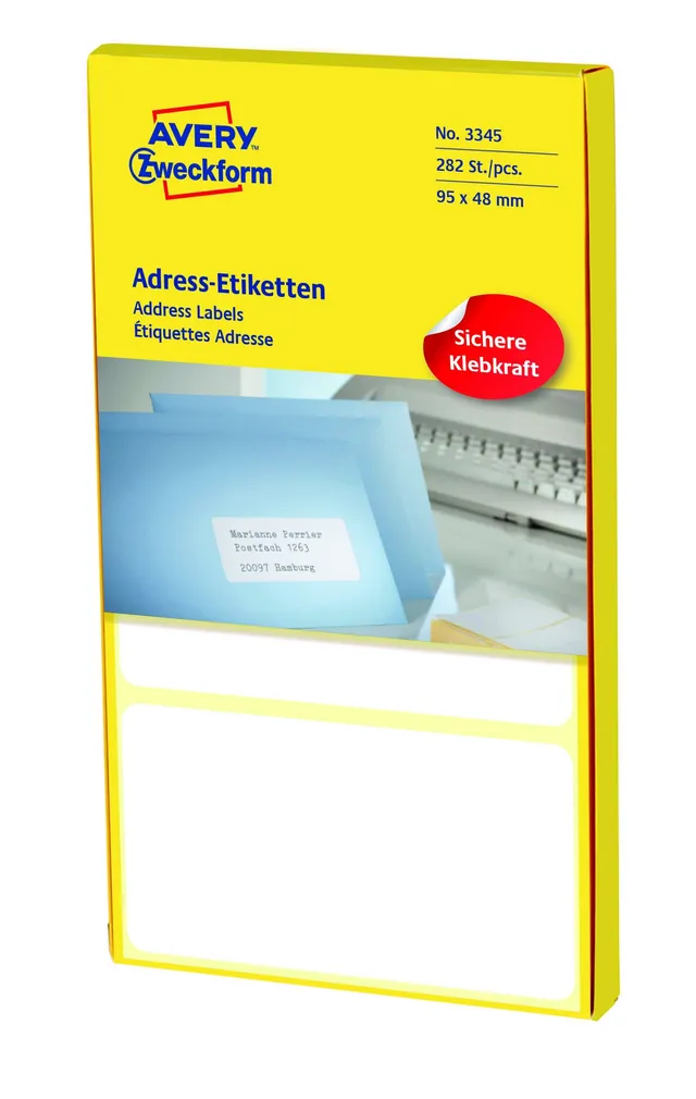 avery-zweckform-3345-adress-etiketten-95-x-48-mm-282-etiketten-papier-matt-wei image 1