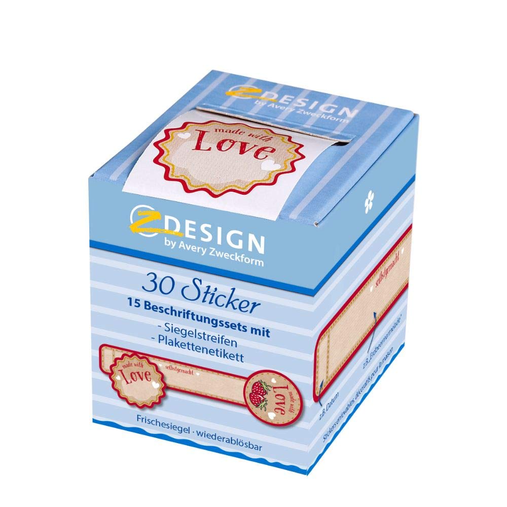 avery-zweckform-56880-frischesiegel-made-with-love-30-sticker-auf-rolle image 2