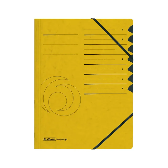 herlitz-max-file-ordnungsmappe-a4-1-7-gelb-mit-7-f-chern image 1