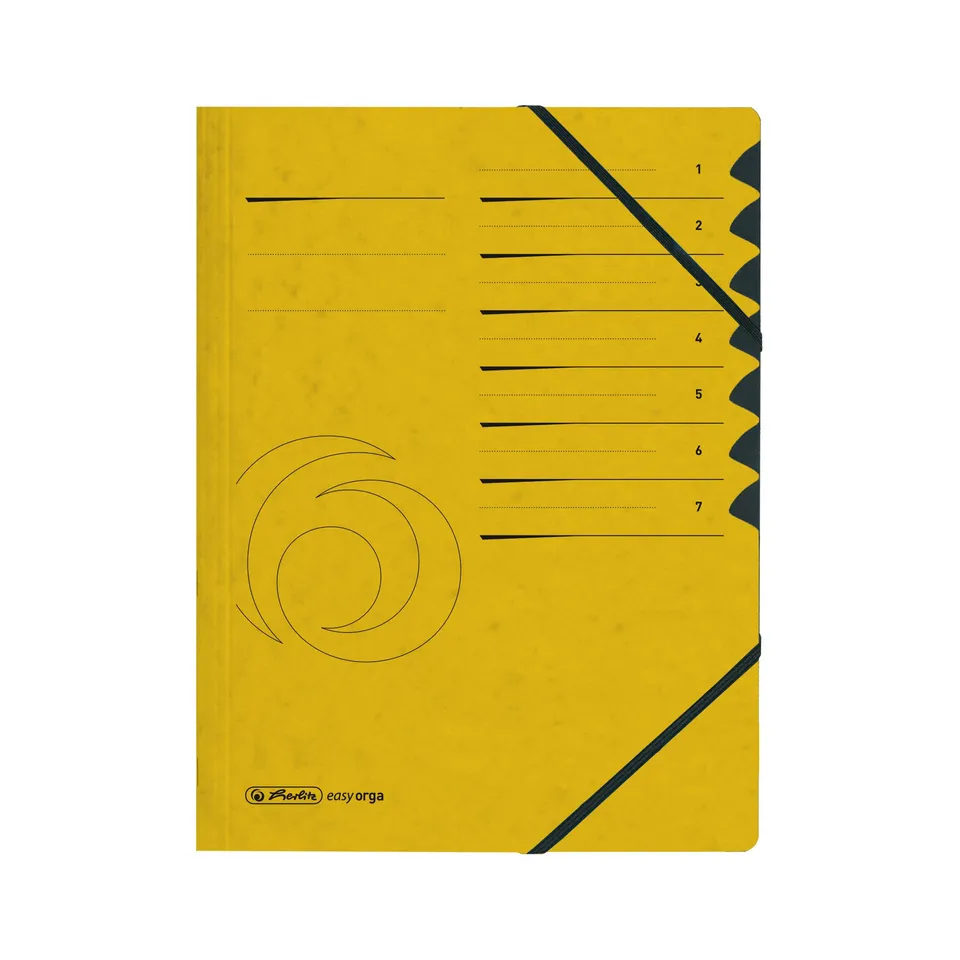 herlitz-max-file-ordnungsmappe-a4-1-7-gelb-mit-7-f-chern image 1
