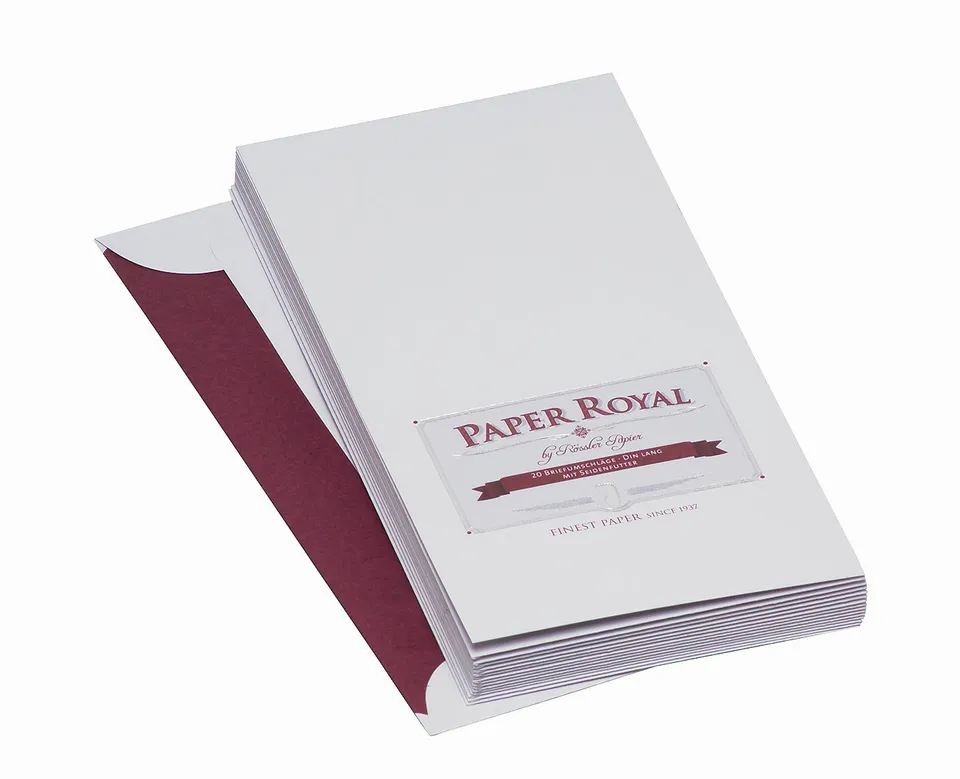 r-ssler-paper-royal-briefumschlag-din-lang-gerippt-20-st-ck-grau image 1
