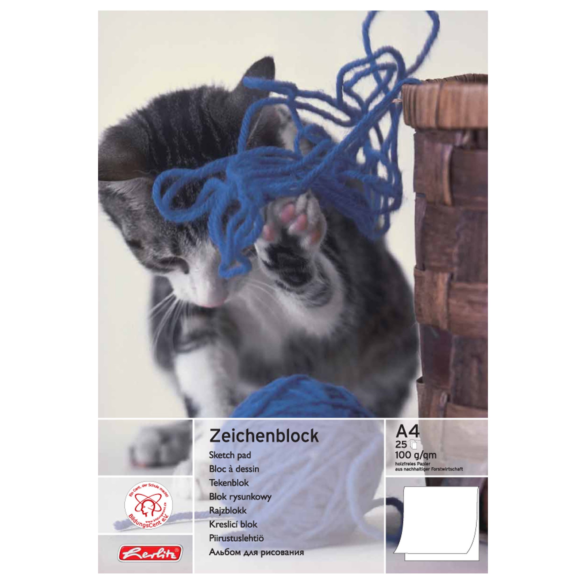 herlitz-zeichenblock-a4-100-g-m-25-blatt-holzfrei-wei image 3
