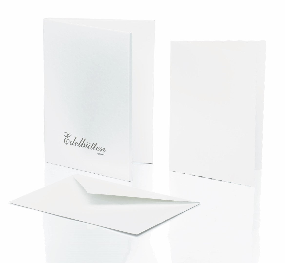 r-ssler-briefpapier-set-8er-wei-c6-umschl-ge-a6-karten-hammerschlagpr-gung image 1