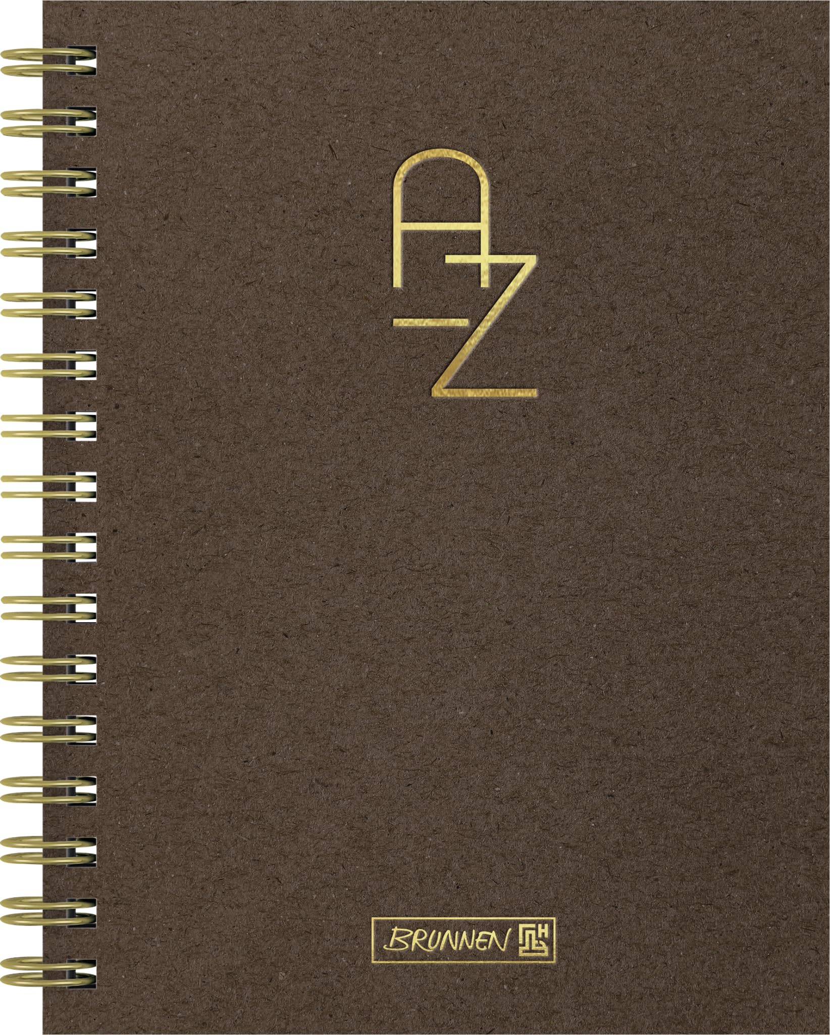 brunnen-adressbuch-wire-spirale-a5-128-seiten-chocolate-a-z-register image 1