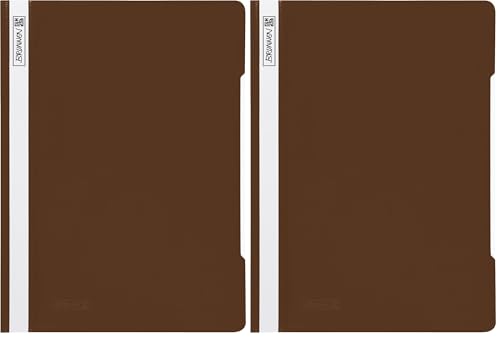 brunnen-schnellhefter-a4-pvc-folie-dunkelbraun-mit-deckblatt image 6