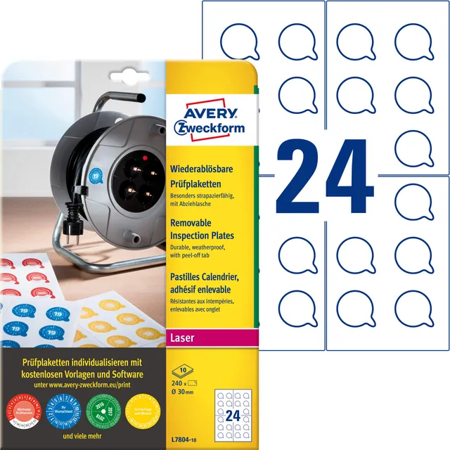 avery-zweckform-l7803-10-pr-fplaketten-20mm-480-folien-etiketten-wei image 1