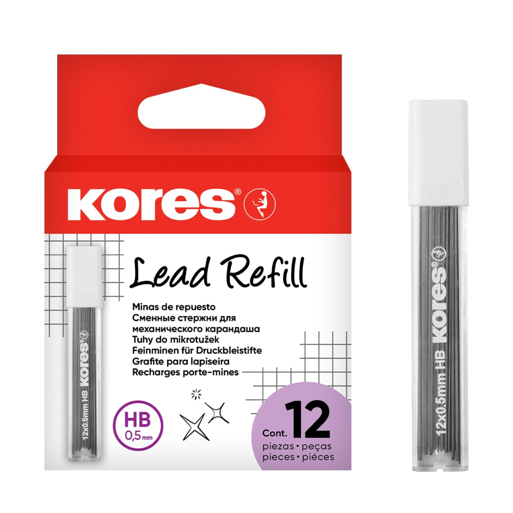 kores-druckbleistift-minen-0-5mm-hb-ersatzminen-feinmine image 1
