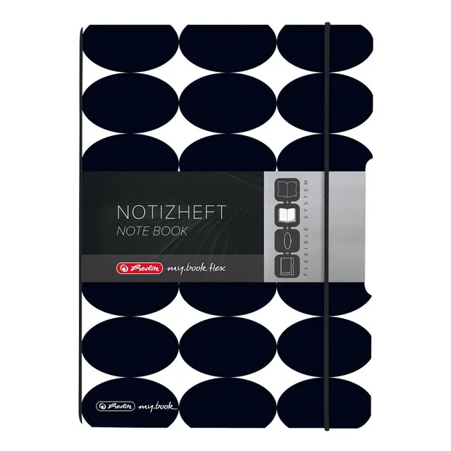 herlitz-notizheft-flex-a5-40-blatt-punktiert-just-black image 1