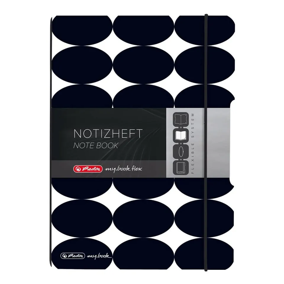 herlitz-notizheft-flex-a5-40-blatt-punktiert-just-black image 1