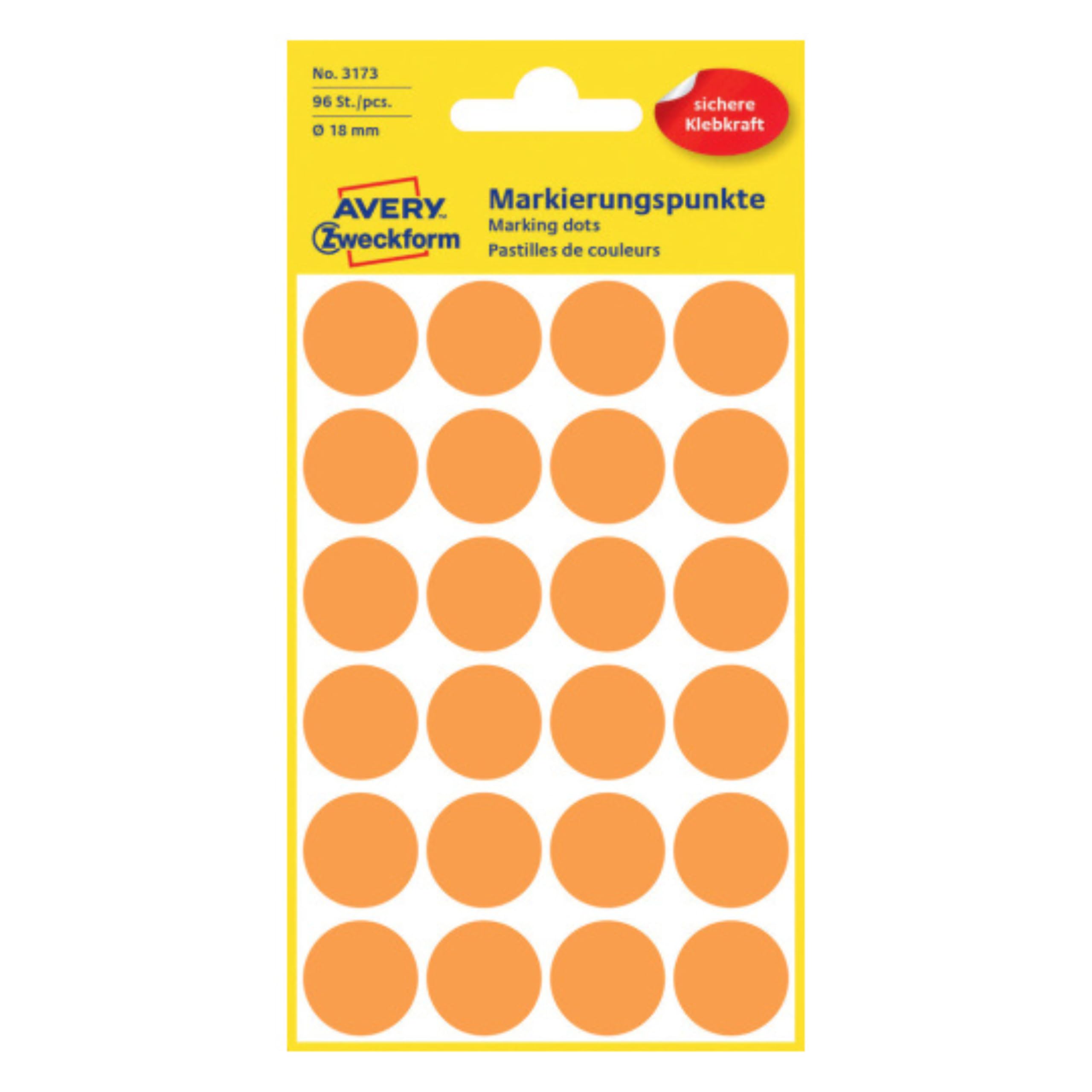 avery-zweckform-3173-markierungspunkte-18-mm-neonorange-5-x-96-st-ck image 2