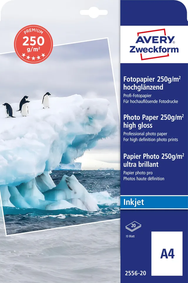 avery-zweckform-2556-20-premium-inkjet-fotopapier-a4-20-blatt-250-g-m-hochgl-nze image 1