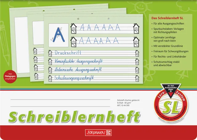 brunnen-schreiblernheft-sl-1044040-a4-quer-lineatur-sl-16-blatt image 1