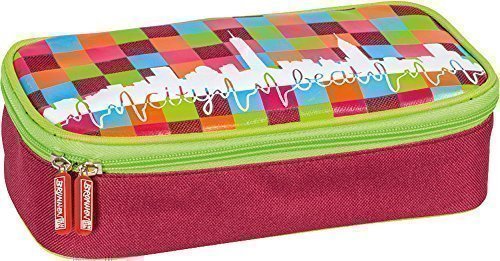 brunnen-schlamper-etui-city-beat-22-x-11-x-6-cm-schlamperm-ppchen-rot-kariert image 3