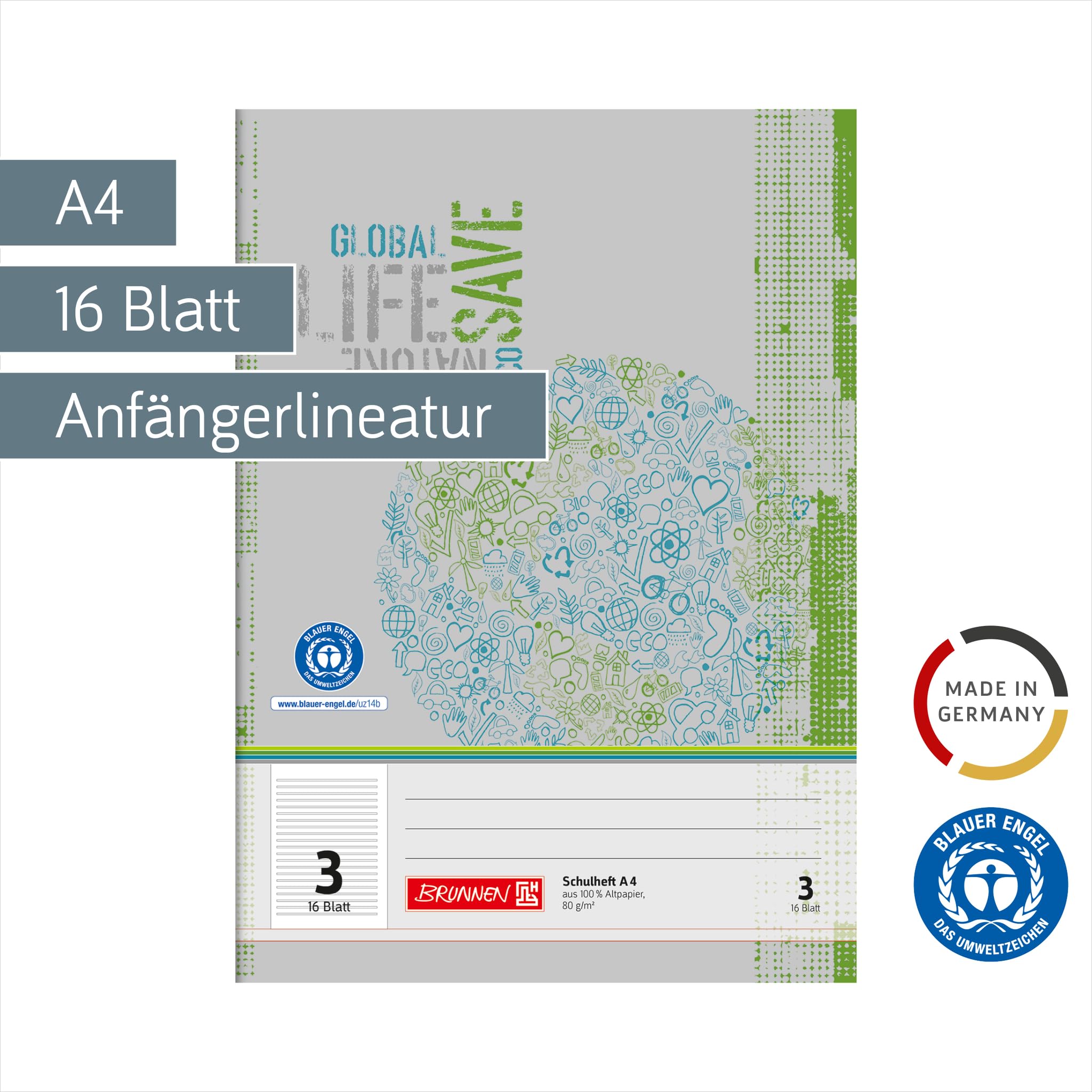 brunnen-recycling-schulheft-din-a4-16-blatt-lineatur-3 image 2