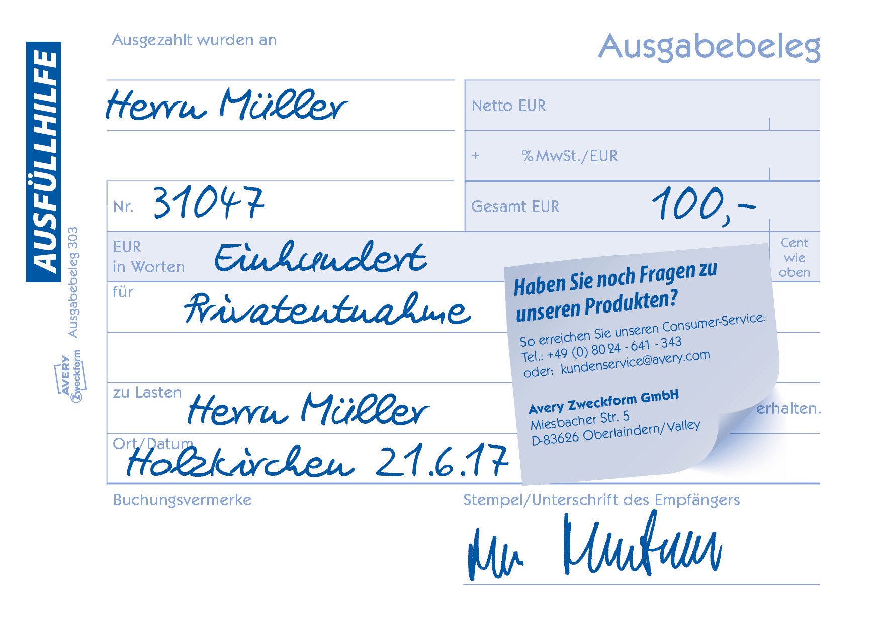 avery-zweckform-303-ausgabebeleg-a6-quer-gelb-50-blatt image 3