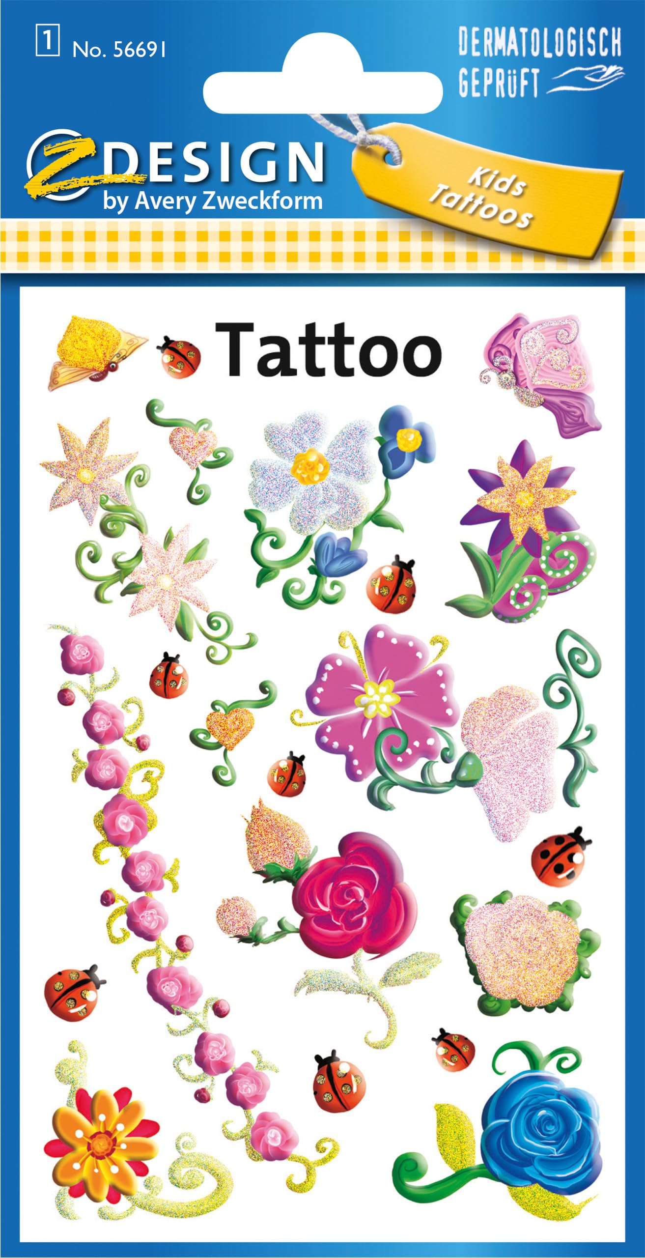 avery-zweckform-56691-z-design-tattoo-kinder-blumen-20-tempor-re-tattoos image 1