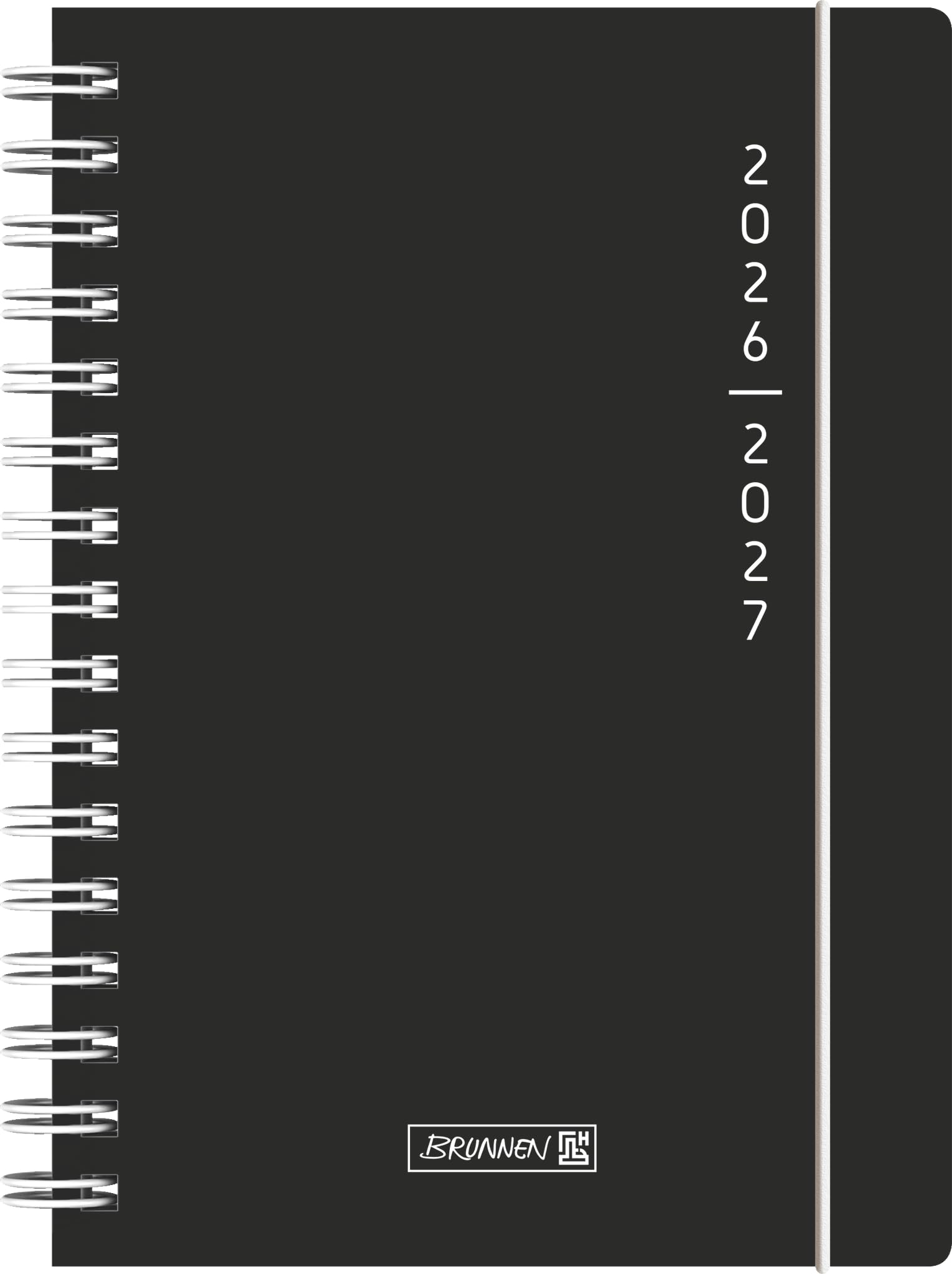 brunnen-sch-lerkalender-2026-2027-plain-black-a5-tageskalender image 1