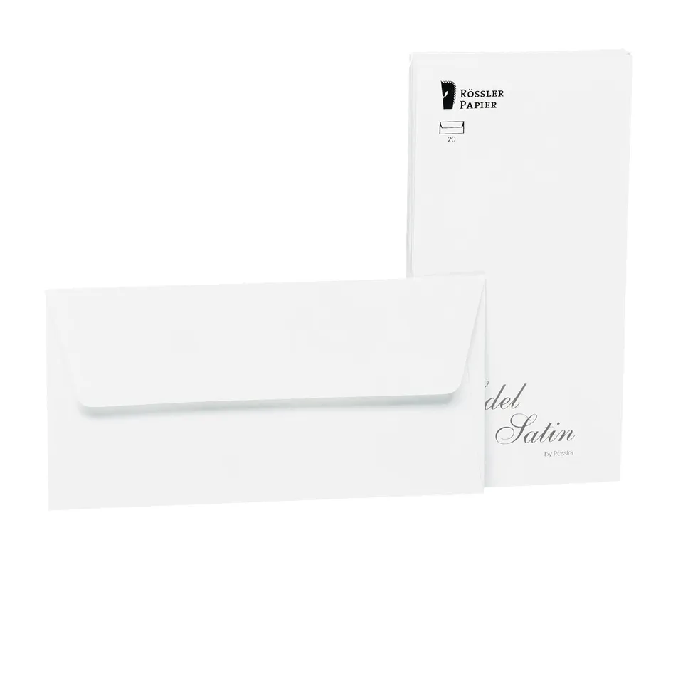 r-ssler-paperado-briefumschlag-din-lang-satiniert-20-st-ck-wei image 1