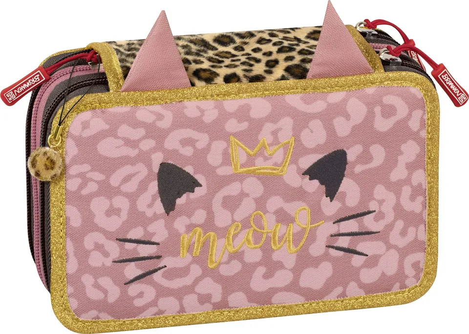 brunnen-sch-ler-etui-s-maepp-sweet-wild-cat-19-5-x-13-5-x-7-cm-3-rei-verschl-sse image 1