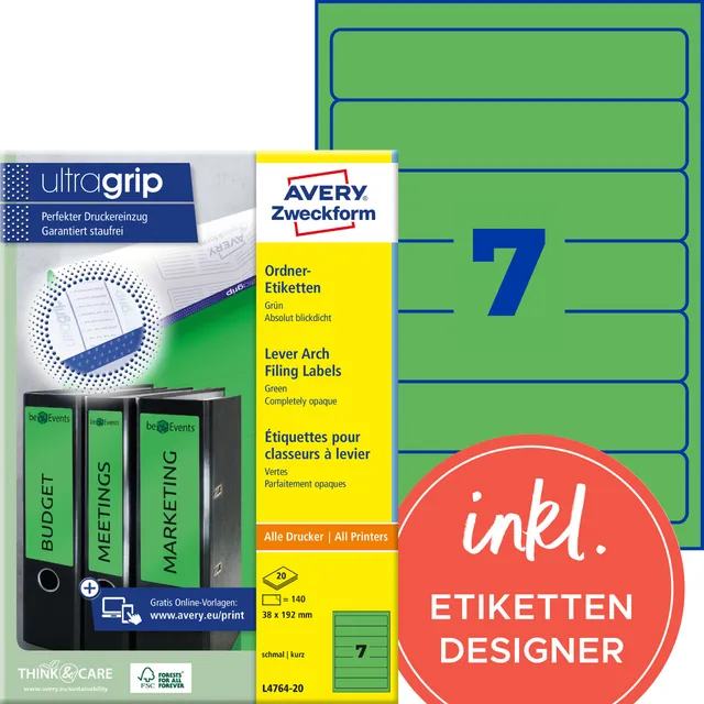avery-zweckform-l4764-20-ordnerr-cken-etiketten-38x192mm-gr-n-140-st-ck image 1