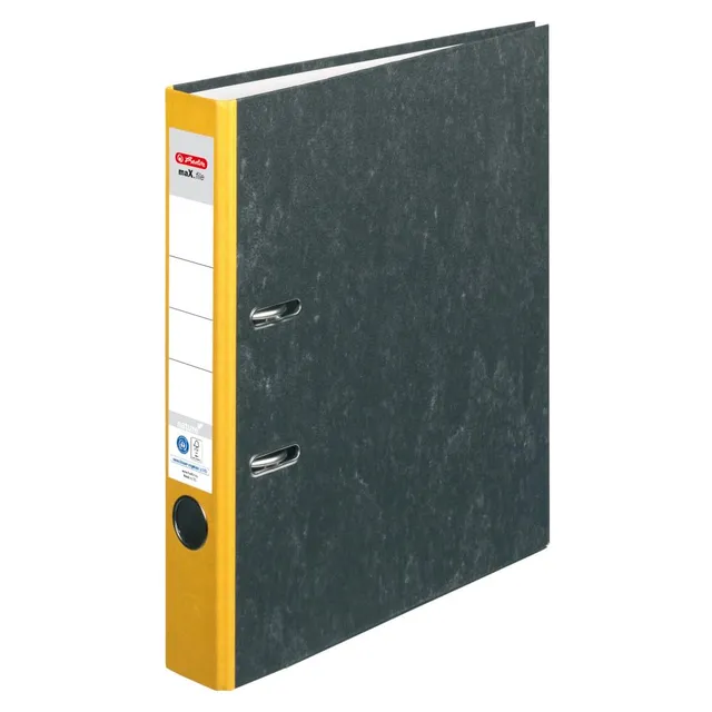 herlitz-ordner-max-file-nature-a4-5-cm-wolkenmarmor-gelb-25-st-ck image 1