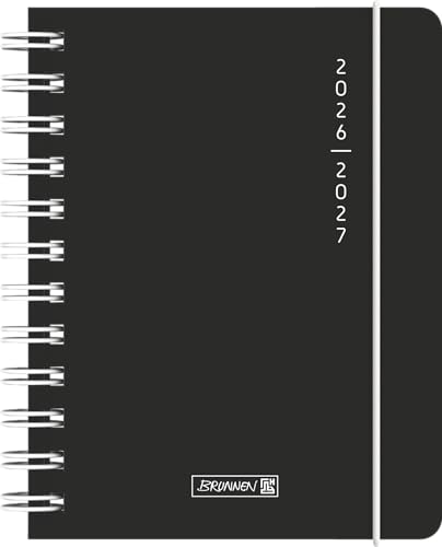 brunnen-sch-lerkalender-2026-2027-plain-black-a6-tageskalender-kunststoff-schwar image 7