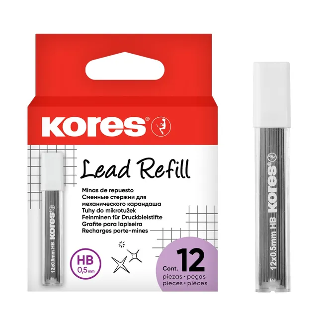 kores-druckbleistift-minen-0-5mm-hb-ersatzminen-feinmine image 1