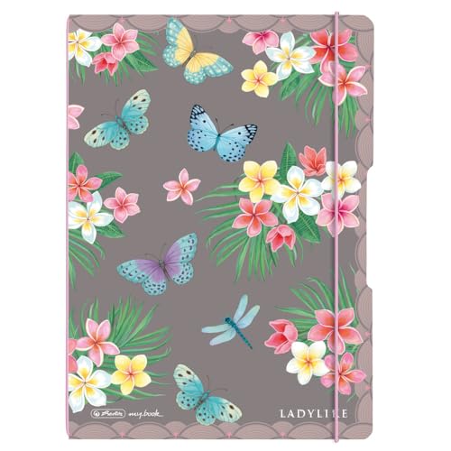 herlitz-my-book-flex-notizheft-a4-ladylike-butterflies-2-x-40-blatt-kariert-lini image 5