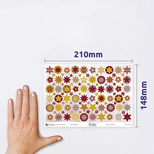 avery-zweckform-weihnachtssticker-sterne-202-st-ck-goldpr-gung-art-54616 image 7