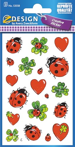 avery-zweckform-53558-z-design-deko-sticker-marienk-fer-gl-ck-57-st-ck image 6