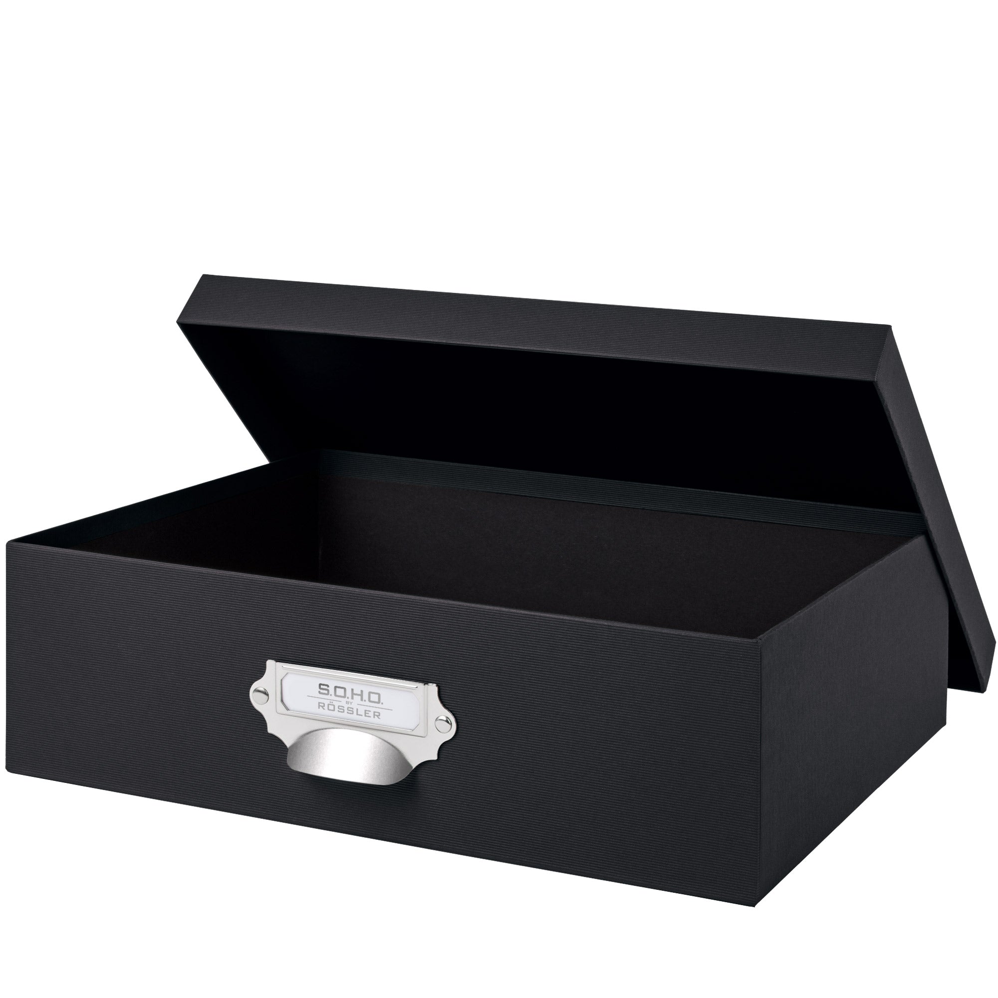 r-ssler-s-o-h-o-aufbewahrungsbox-mit-deckel-a4-schwarz image 2