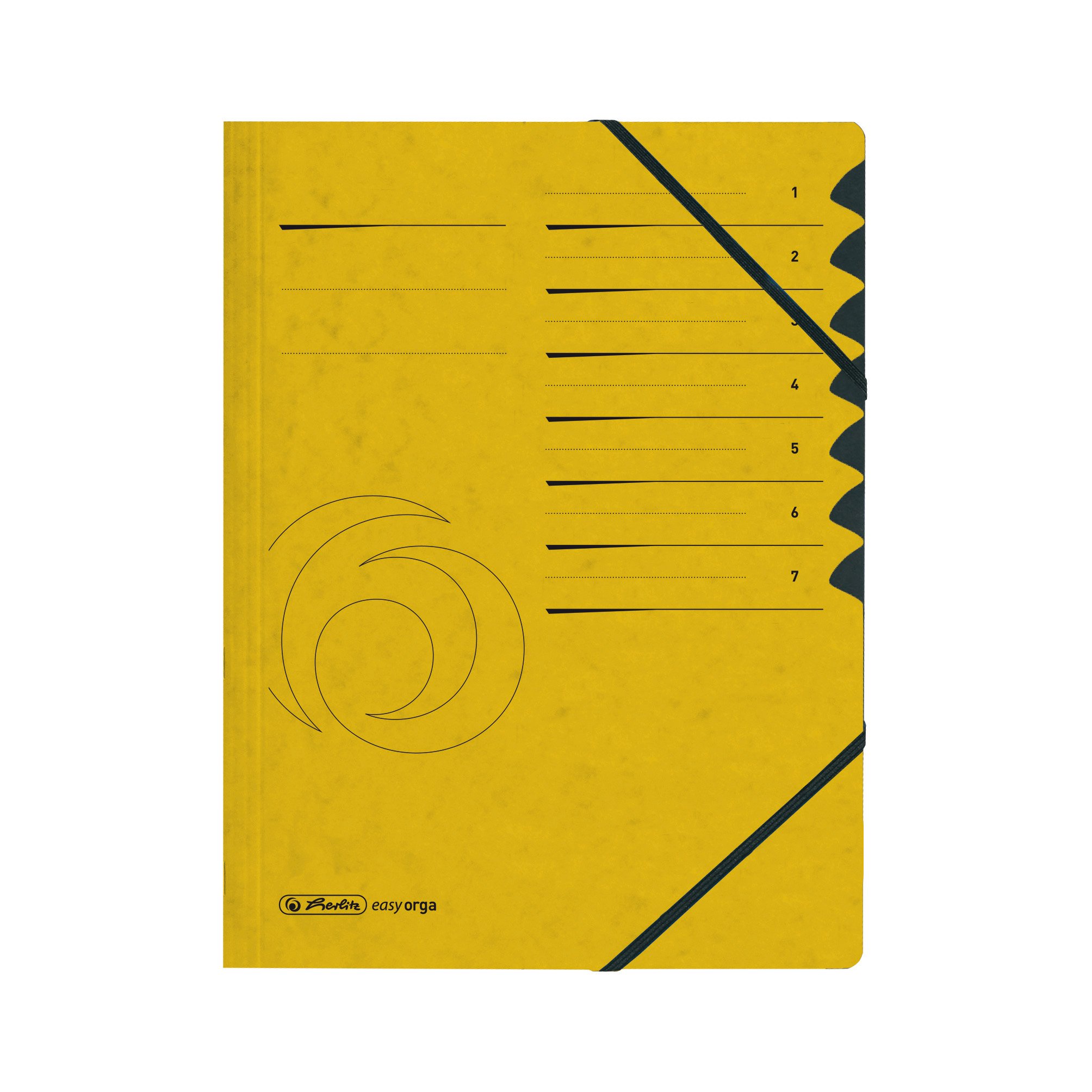 herlitz-max-file-ordnungsmappe-a4-1-7-gelb-mit-7-f-chern image 1