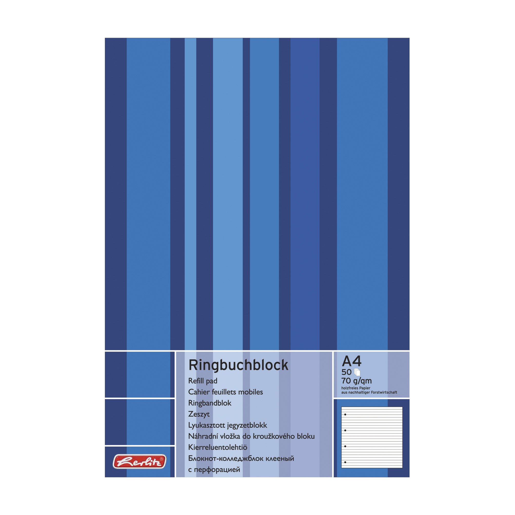 herlitz-311431-ringbuchblock-a4-50-blatt-kariert-4fach-gelocht image 5