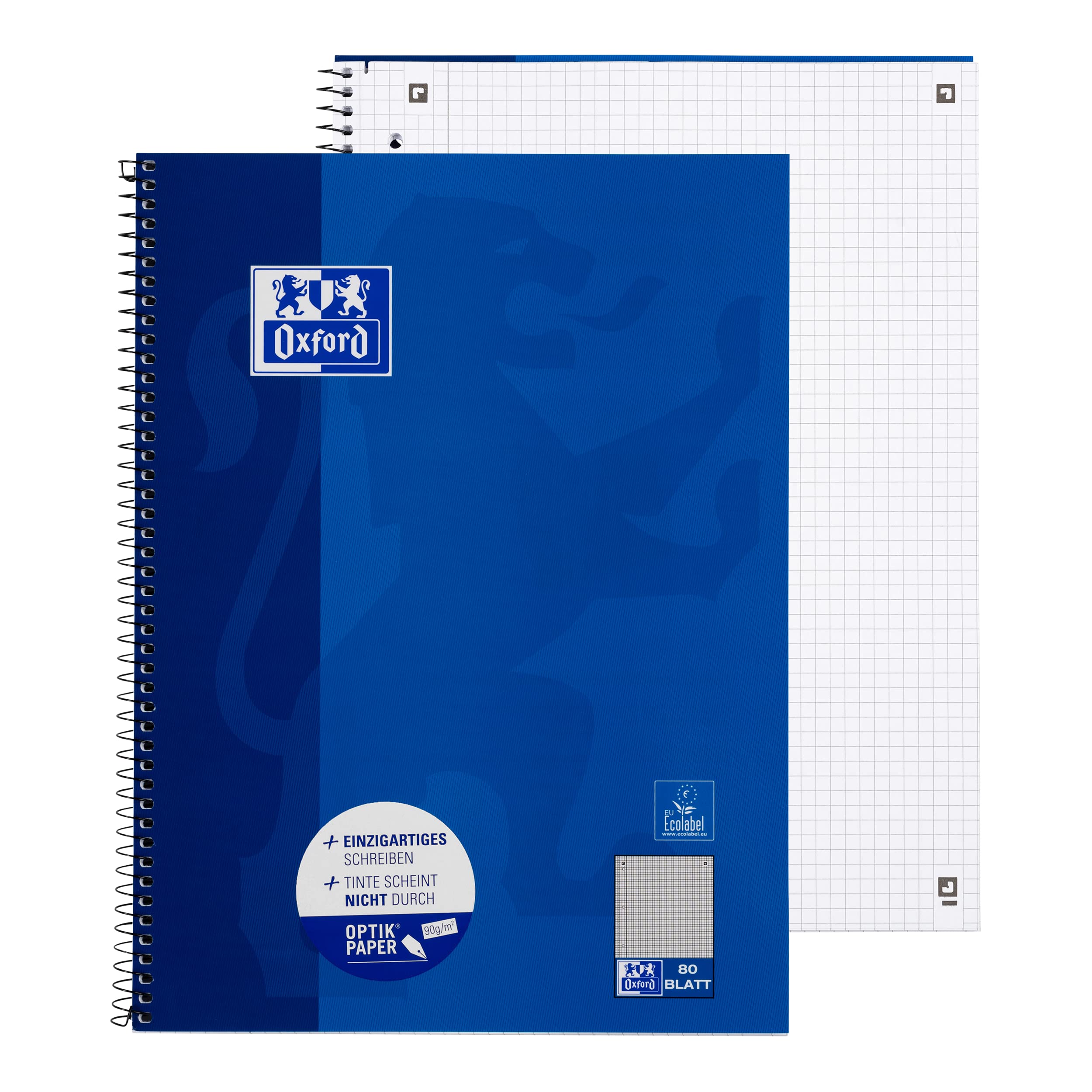 oxford-collegeblock-a4-kariert-160-seiten-blau-5-st-ck image 2