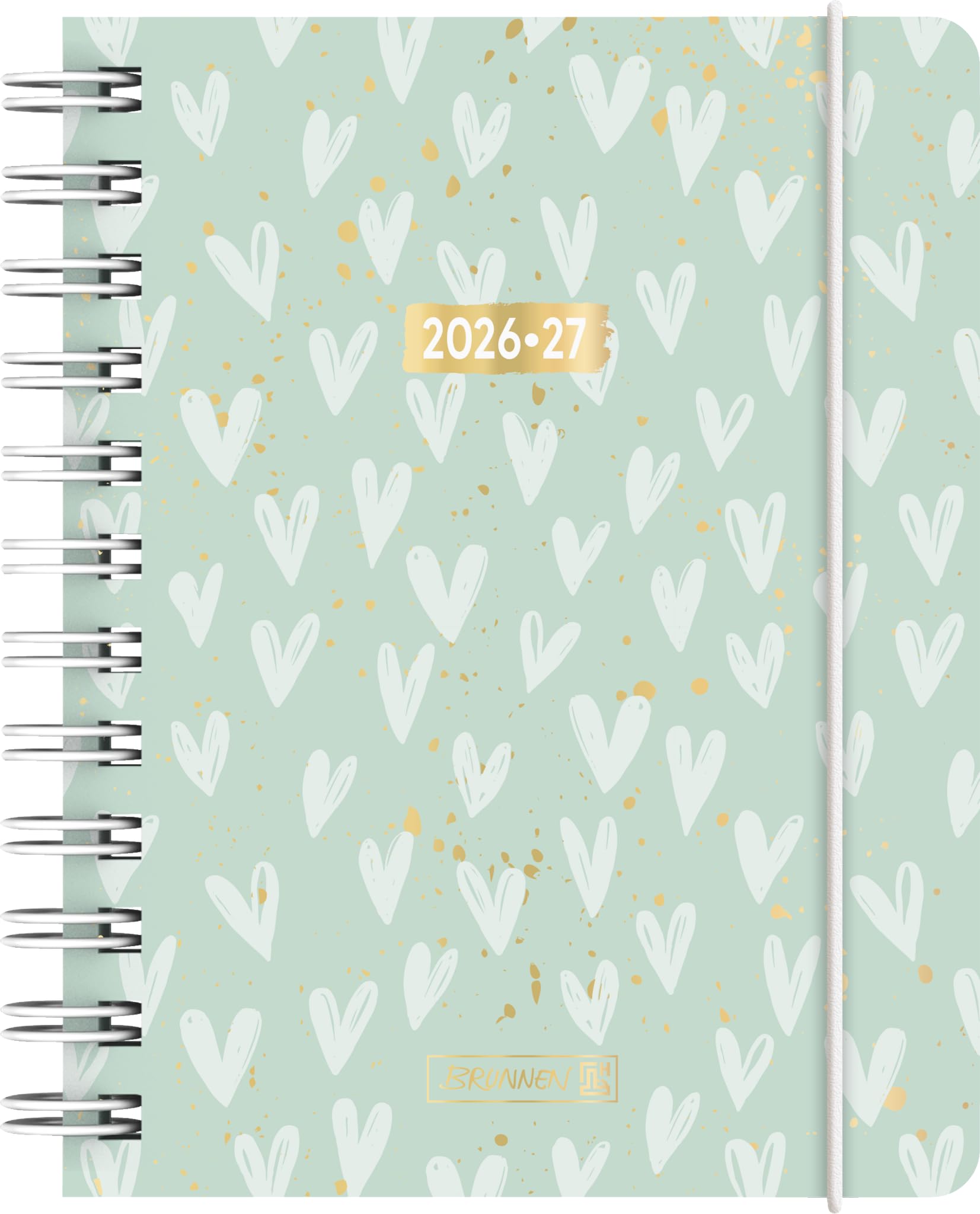 brunnen-sch-lerkalender-2026-2027-hearts-a6-kunststoff-1-tag-pro-seite image 1