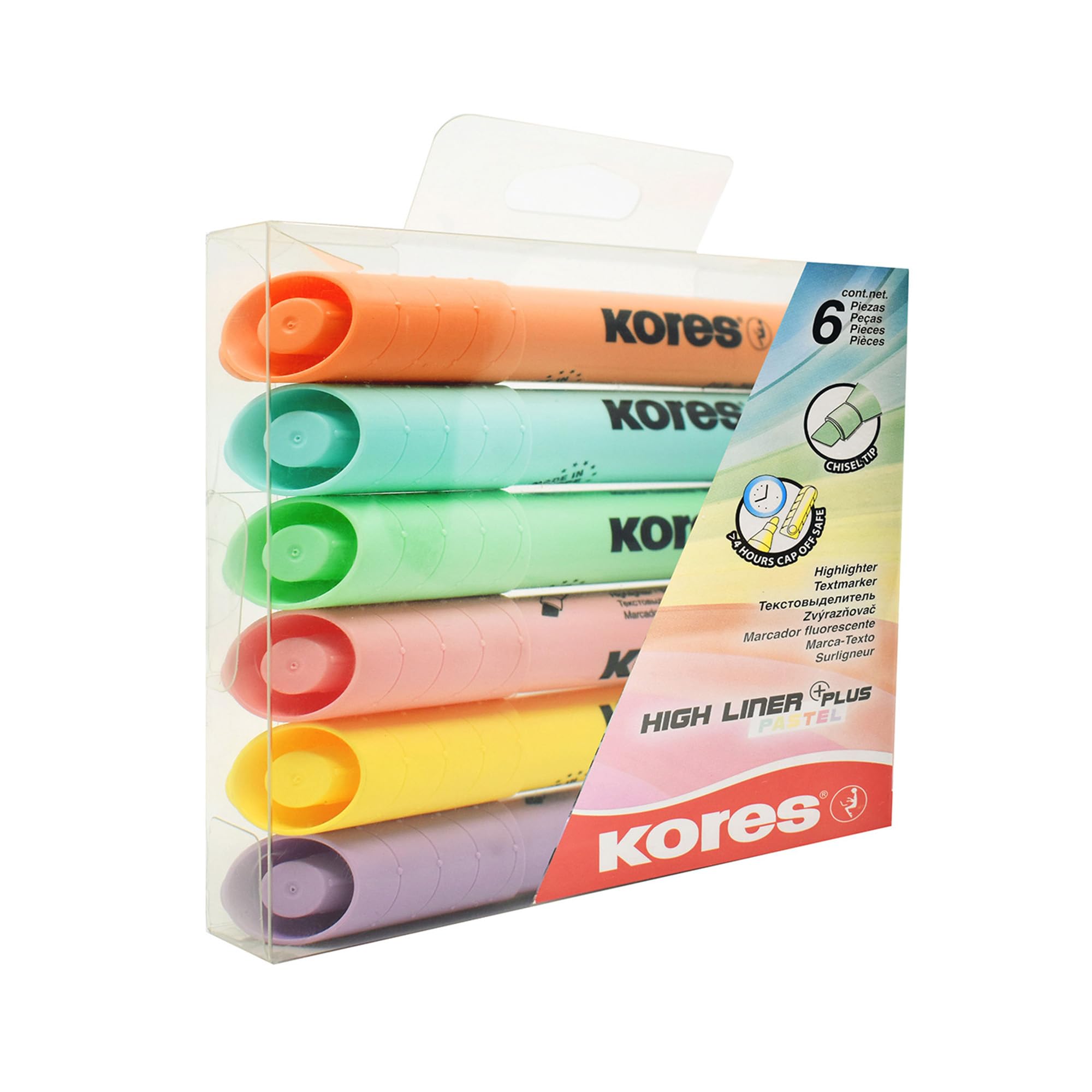 kores-high-liner-plus-textmarker-6-pastellfarben-keilspitze image 4