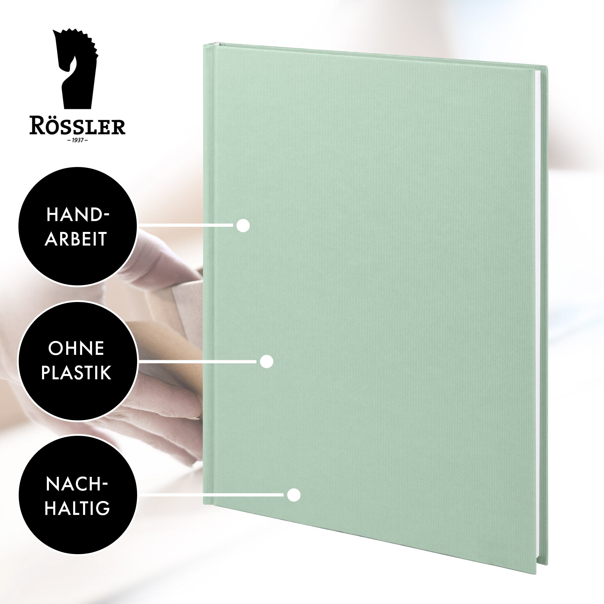 r-ssler-s-o-h-o-notizbuch-a4-hardcover-blankoseiten-linienblatt-mint image 3