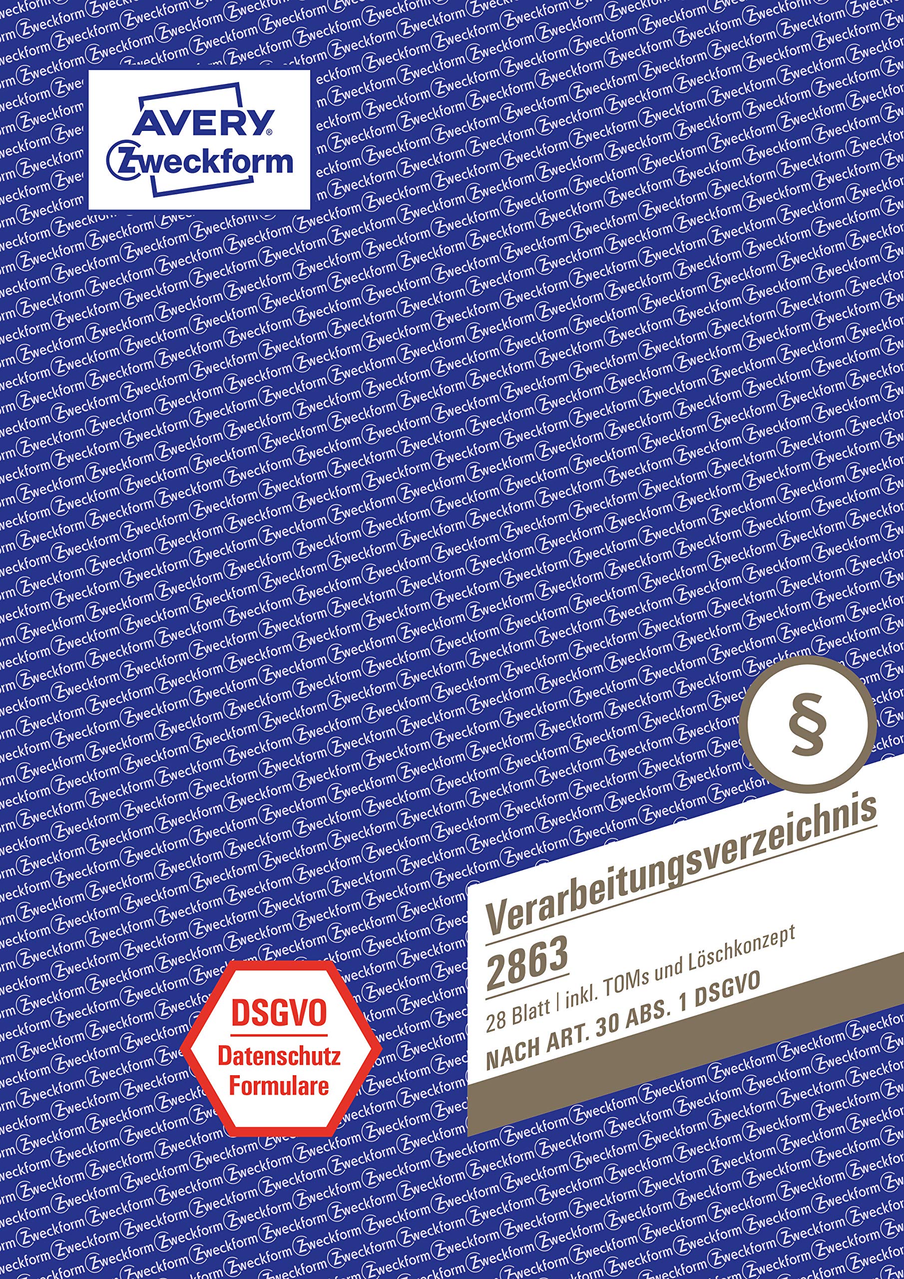 avery-zweckform-2863-verarbeitungsverzeichnis-nach-dsgvo-a4-28-blatt-wei-inkl-l- image 1