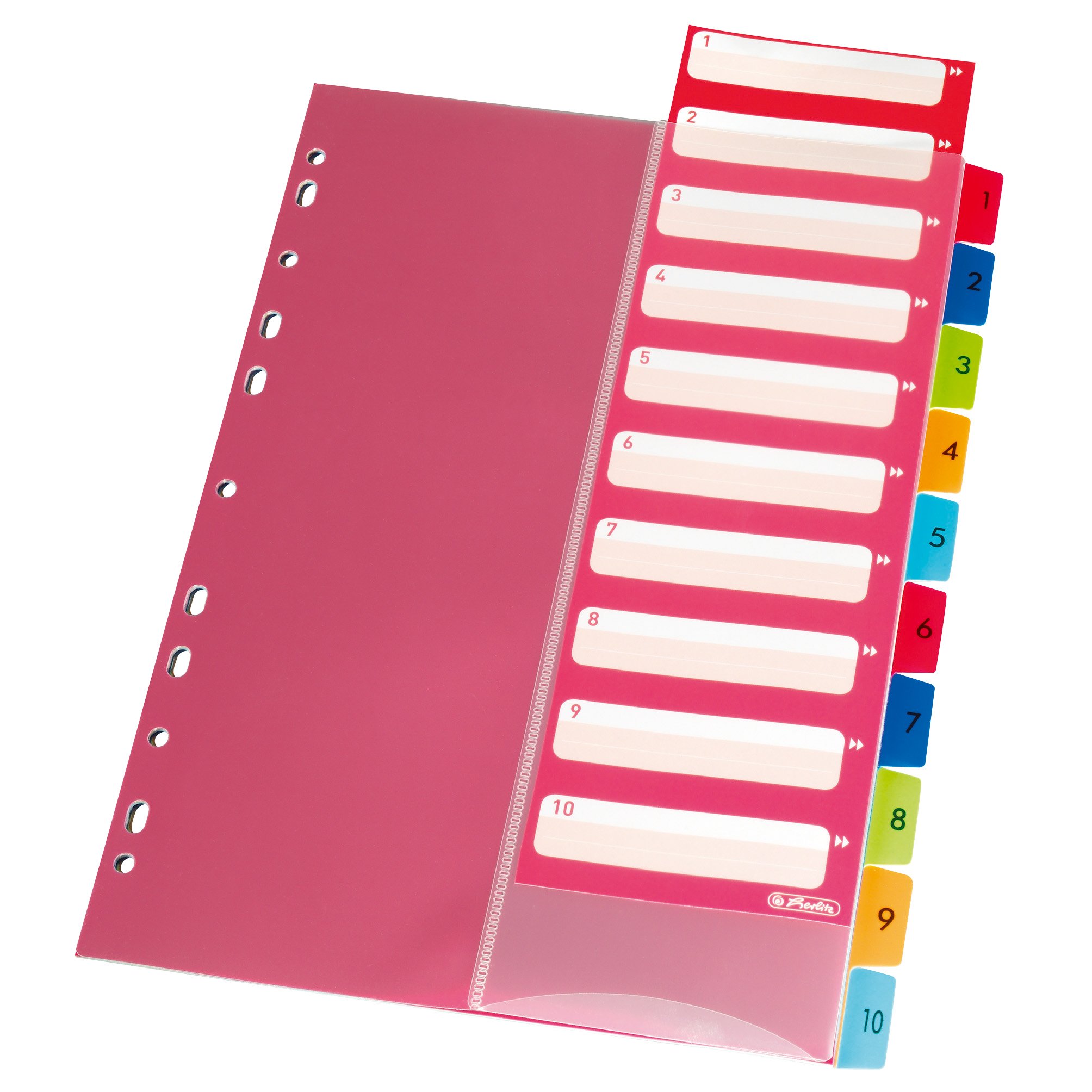 herlitz-register-a4-1-10-bunt-pp-10-teilig-mit-eurolochung image 1