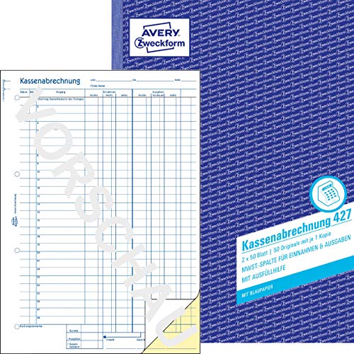avery-zweckform-427-5-kassenabrechnung-a4-2x50-blatt-5er-pack image 7