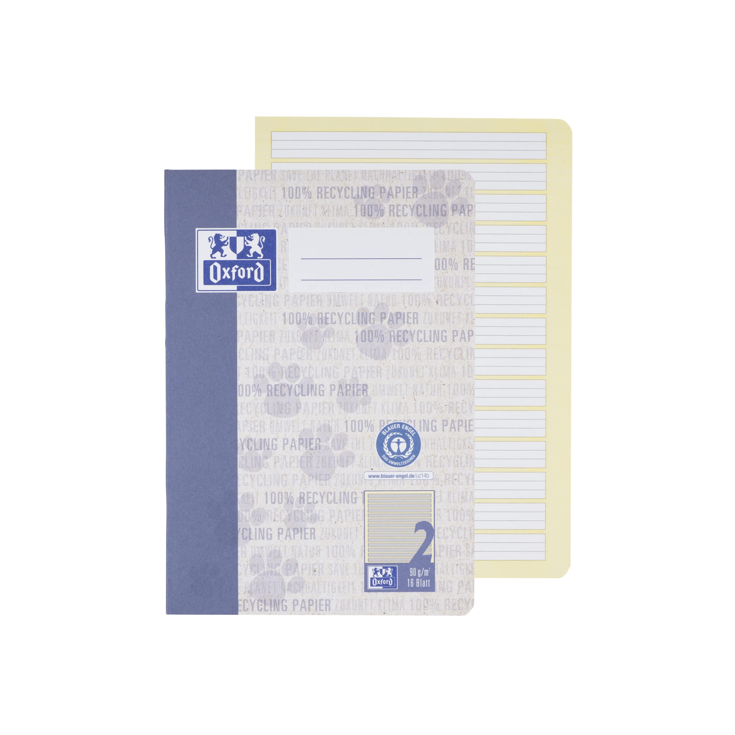 oxford-schulheft-a5-recycling-lineatur-2-liniert-16-blatt-15-st-ck image 2