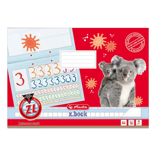 herlitz-x-book-zahlenlernheft-a4-quer-lineatur-zl-16-blatt-10-st-ck image 1