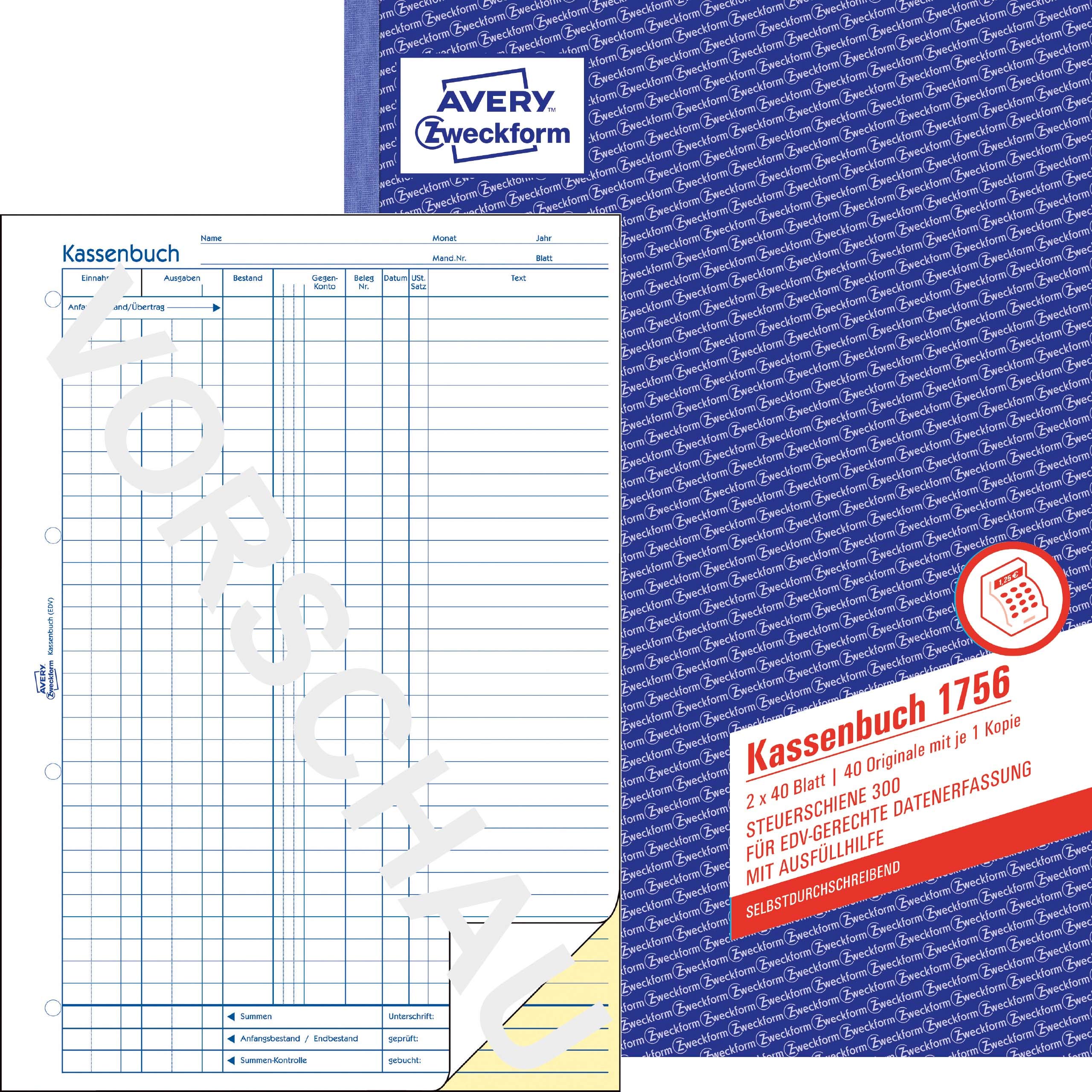 avery-zweckform-1756-5-kassenbuch-a4-2x40-blatt-selbstdurchschreibend-5er-pack image 2