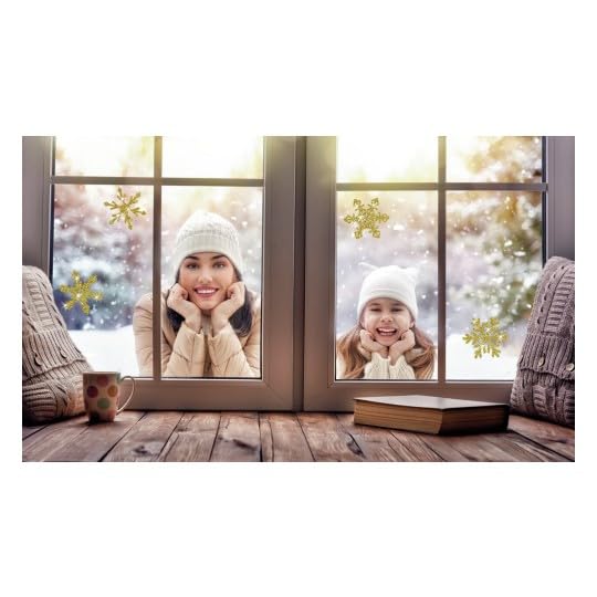 avery-zweckform-52950-z-design-fensterbilder-weihnachten-schneeflocken-gold-9-se image 7