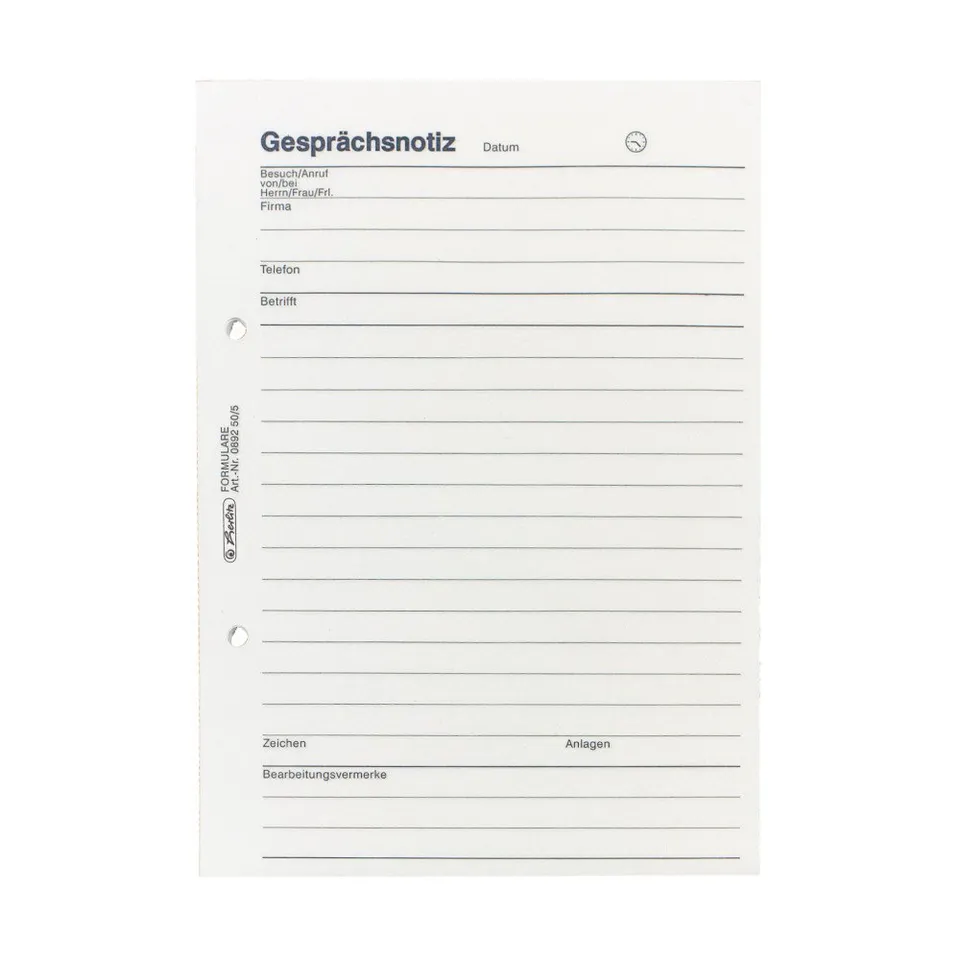 herlitz-892505-gespr-chsnotiz-a5-geblockt-wei-3-st-ck-50-blatt image 1