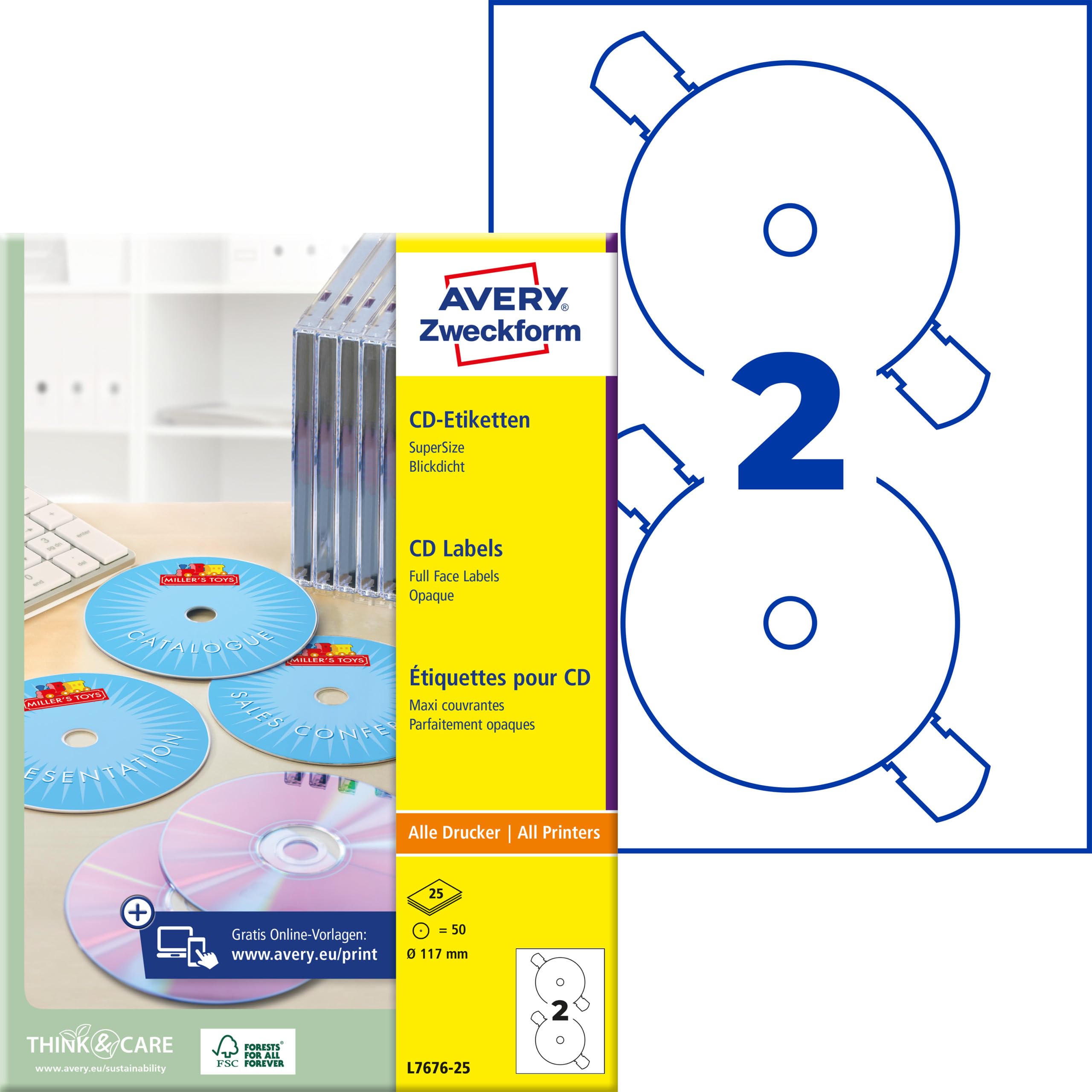 avery-zweckform-l7676-25-cd-etiketten-117-mm-25-blatt-50-st-ck-wei-matt image 1