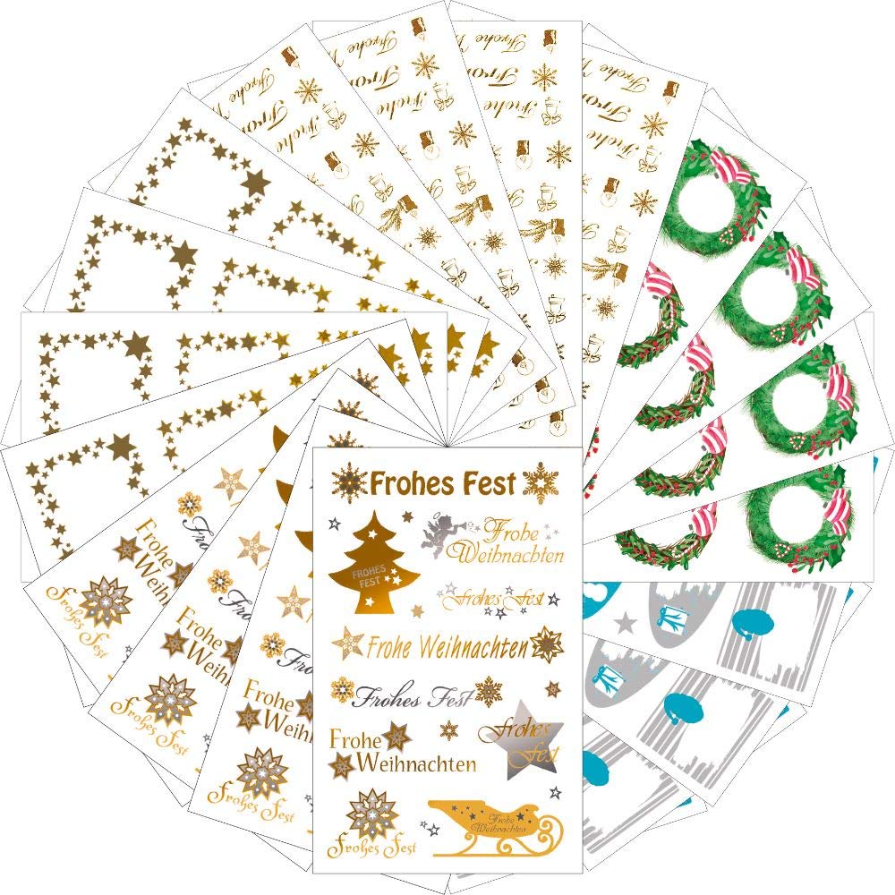 avery-zweckform-51001-weihnachtsaufkleber-gold-silber-116-sticker-20-bogen image 1