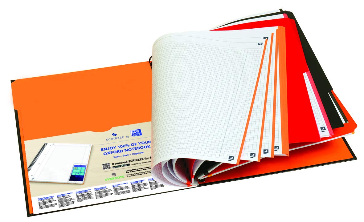 oxford-filingbook-international-a4-kariert-5x-200-seiten-mit-4-farb-rand-registe image 5